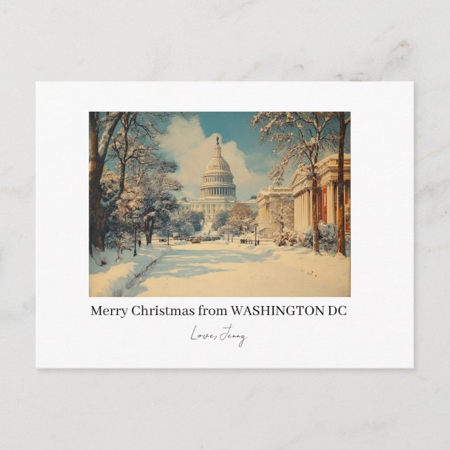 Personalized Washington DC Merry Christmas Holiday (Front)