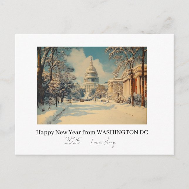 Personalized Washington DC New Year Holiday (Front)