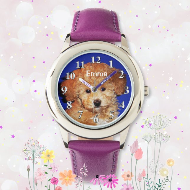 Personalized Watches for Girls, YOUR PHOTO, NAME (Girls Photo Watch. Gifts for 6 year old girl. Gift Ideas for 7 year old girl. )