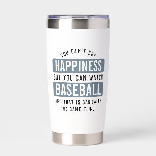 Personalized Watching Baseball is Happiness Funny Insulated Tumbler