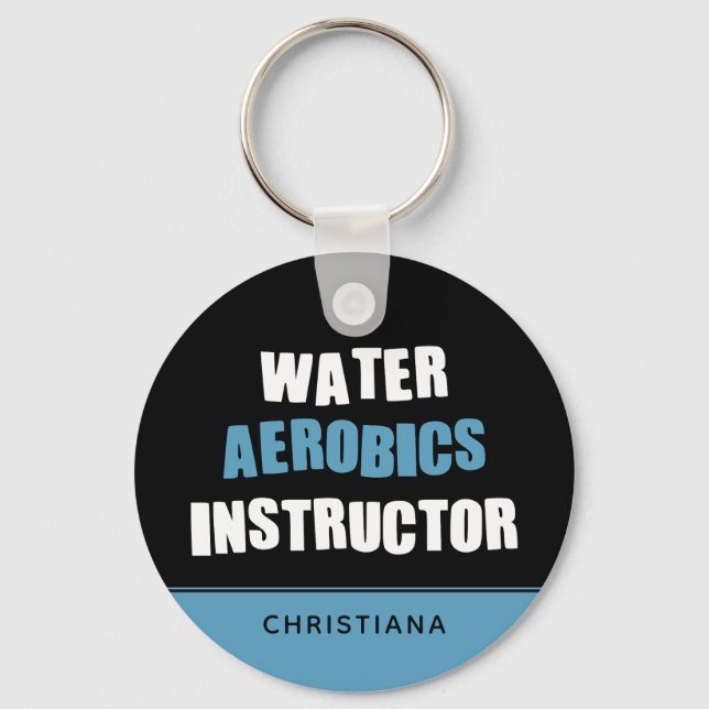 Personalized Water Aerobics Instructor Keychain (Front)