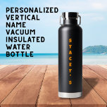 Personalized Water Bottle<br><div class="desc">Keep your drinks at the perfect temperature with our personalized vacuum-insulated water bottle featuring your name printed vertically! This durable, double-walled bottle keeps beverages cold for hours and hot for extended periods. Customize it with any name or text for a unique and practical way to stay hydrated. Perfect for travel,...</div>