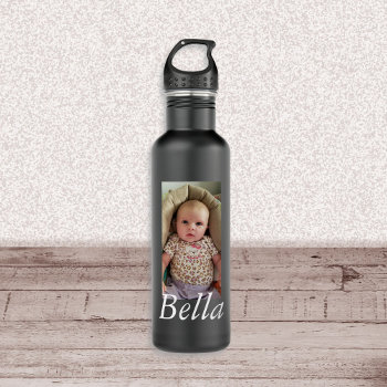 Personalized Water Bottle  Add Your Picture!    Stainless Steel Water Bottle by wheresthekarma at Zazzle