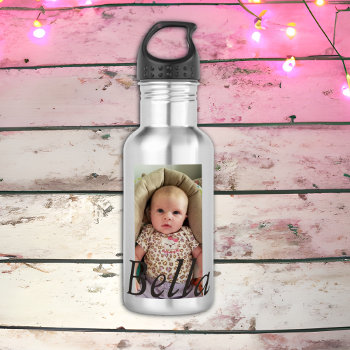 Personalized Water Bottle  Add Your Picture! Stainless Steel Water Bottle by wheresthekarma at Zazzle