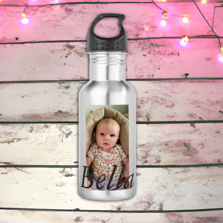 Personalized Water Bottle, Add Your Picture! Stainless Steel Water Bot