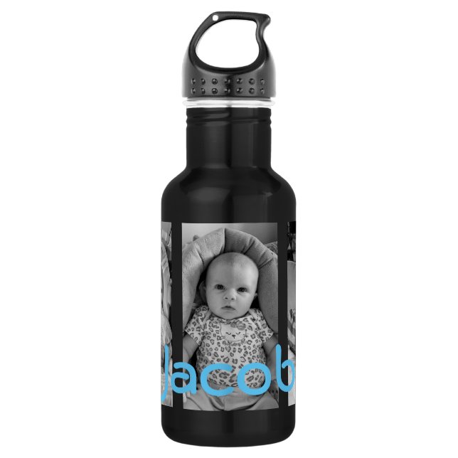 Personalized Water Bottle, Add Your Pictures! Stainless Steel Water Bottle (Front)