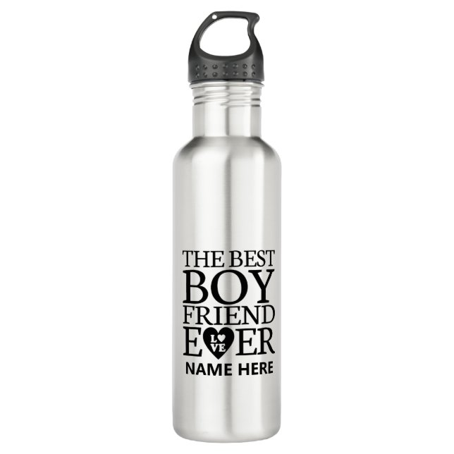 Personalized Water Bottle For Boyfriend (Front)