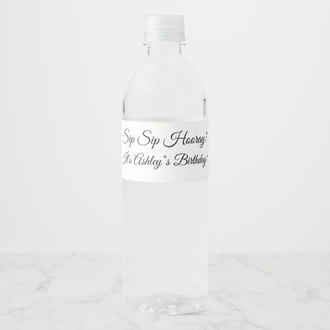 Personalized Water Bottle Labels (Front)