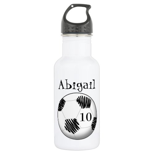 Personalized water bottle soccer ball