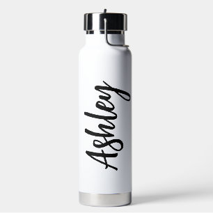 Personalized Water Bottle with Straw – Custom Name