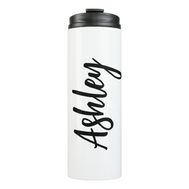 Personalized Water Bottle with Straw – Custom Name (Front)