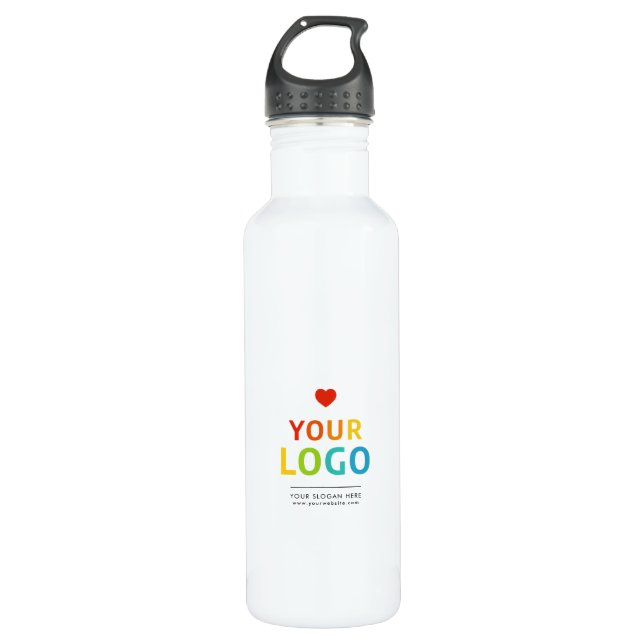 Personalized Water Bottle with Your Business Logo (Front)