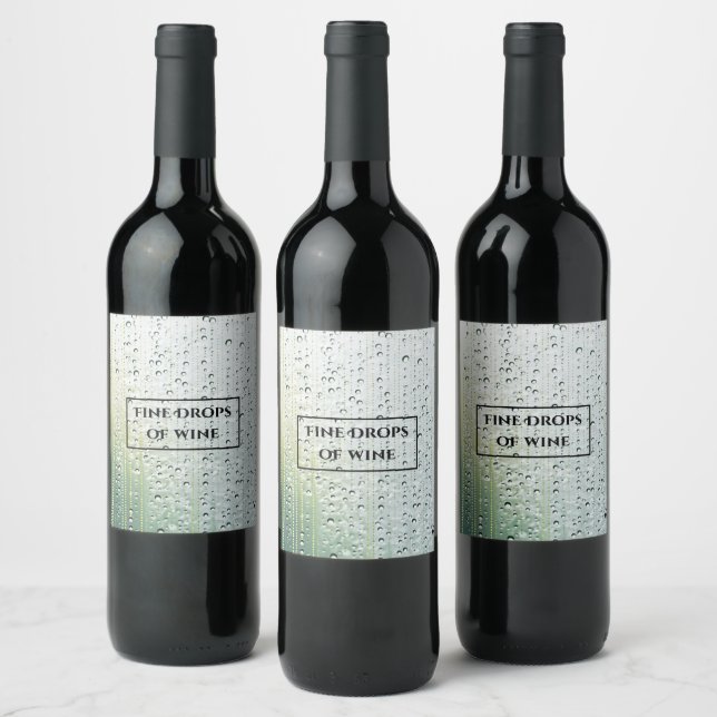personalized water drops wine labels (Bottles)