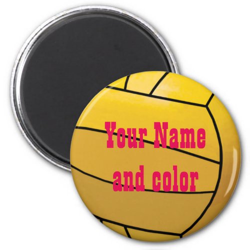 Personalized Water Polo Ball Name Tag Magnet