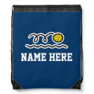 Personalized water polo drawstring backpack bag Personalized water polo drawstring backpack bag