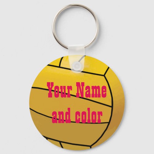 Personalized Water Polo Key Chain
