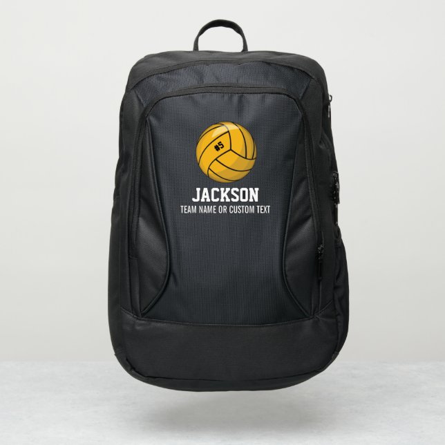 Personalized Water Polo Player Team Name Custom Port Authority® Backpack (Front)