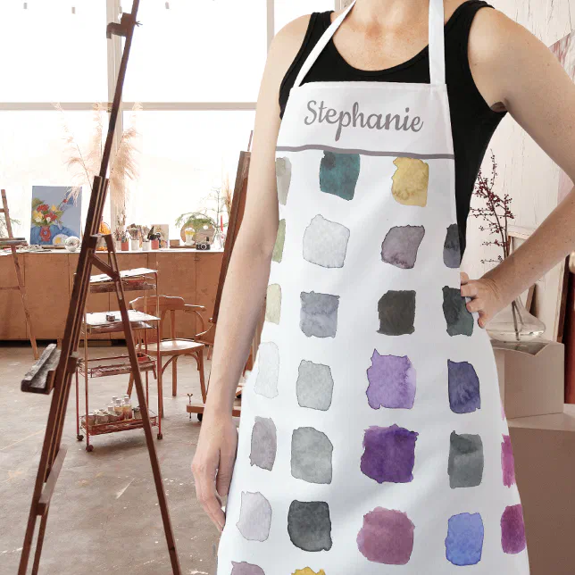 Personalized Watercolor Artist Apron
