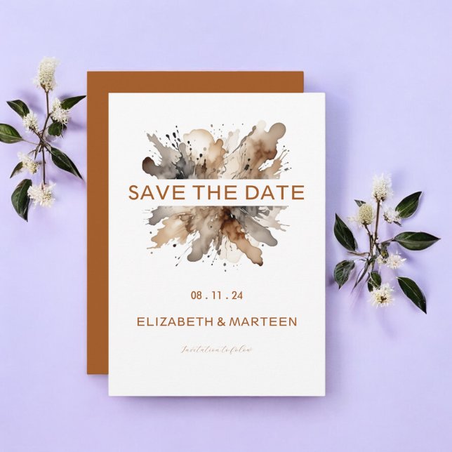 Personalized Watercolor Autumn Wedding Invitation (Creator Uploaded)