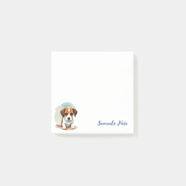Personalized Watercolor Beagle Notes  (Front)