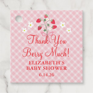 Personalized Watercolor Berry Baby Shower Favor Tags