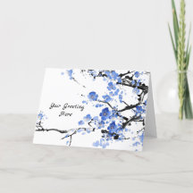 Personalized Watercolor Blossom Greeting Card