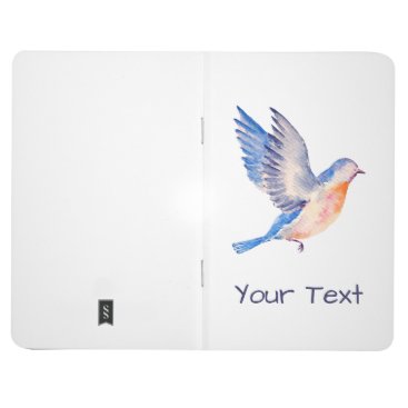 Personalized Watercolor Blue Bird Journal