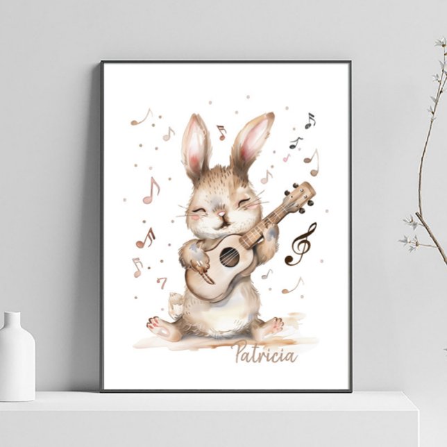 Personalized watercolor bunny nursery wall art (Creator Uploaded)