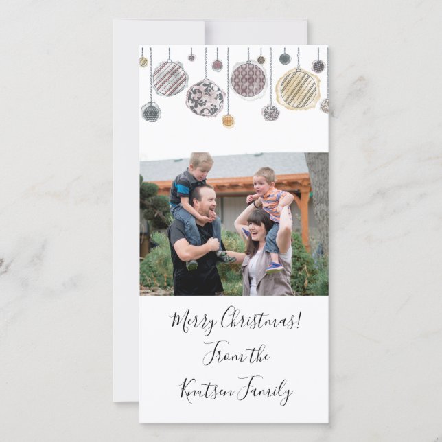 Personalized watercolor Christmas card (Front)