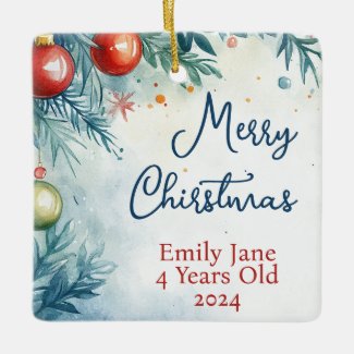 Personalized Watercolor Christmas