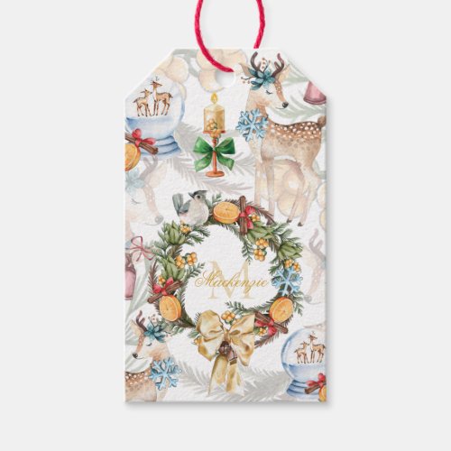 Personalized Watercolor Christmas Gift Tags