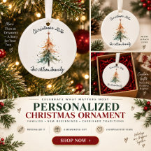 Personalized Watercolor Christmas Tree