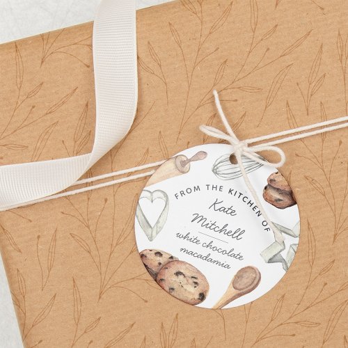 Personalized Watercolor Cookie Baking Favor Tags