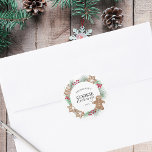 Personalized Watercolor Cookie Exchange Classic Round Sticker<br><div class="desc">This Watercolor Christmas Cookie Exchange Sticker is decorated with watercolor cookies,  foliage,  and berries. Easily customizable. Original Watercolor © Michele Davies.</div>