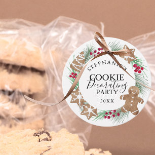 Personalized Watercolor Cookie Exchange Favor Tags