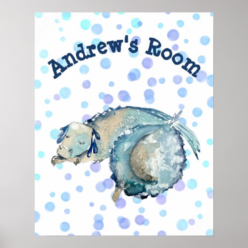 Personalized Watercolor Dragon  Poster