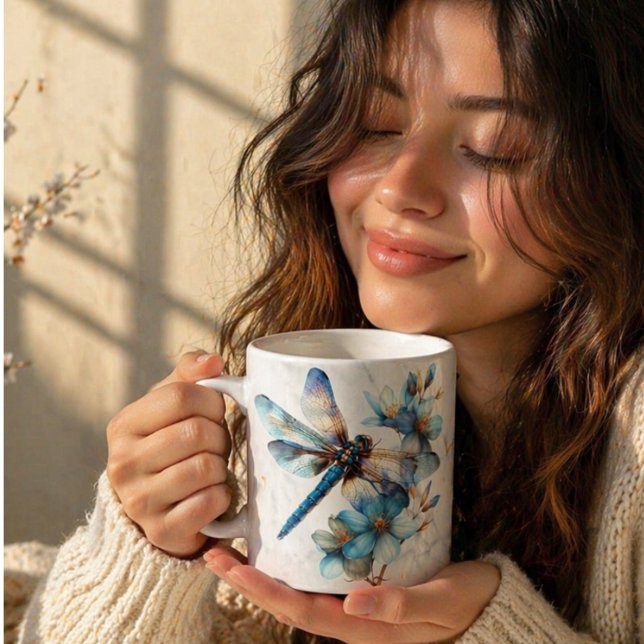 Personalized Watercolor Dragonfly Mug (Creator Uploaded)