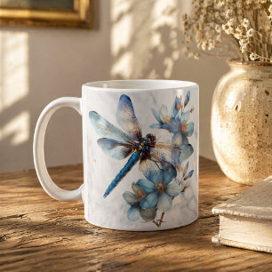 Personalized Watercolor Dragonfly Mug