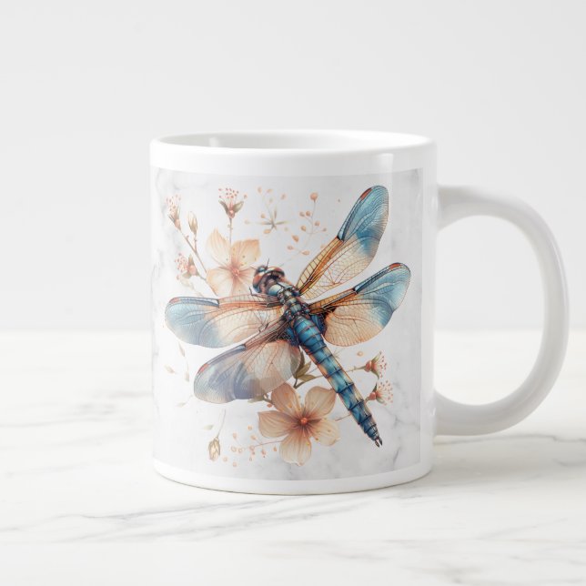 Personalized Watercolor Dragonfly Mug (Right)