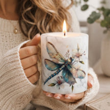 Personalized Watercolor Dragonfly Mug