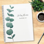Personalized Watercolor Eucalyptus  Planner<br><div class="desc">This elegant Planner is decorated with a single watercolor eucalyptus spray.
Customize it with your name and year. 
Because we create our own artwork you won't find this exact image from other designers.
Original Watercolor © Michele Davies.</div>