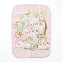 Personalized Watercolor Farm Animals Name Baby Burp Cloth Personalized Watercolor Farm Animals Name Baby Burp Cloth