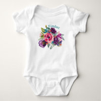 Personalized Watercolor Floral