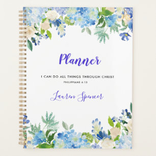 Personalized Watercolor Floral Christian Planner