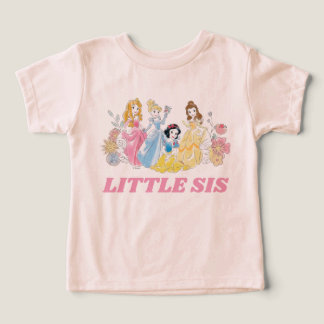Personalized Watercolor Floral Disney Princess Toddler T-shirt