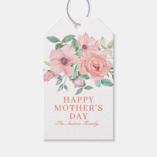 Personalized Watercolor Floral Mother's Day Gift Tags