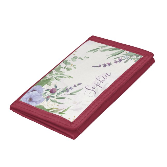 Personalized Watercolor Floral Photo Wallet (Bottom)