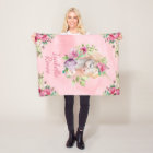 Personalized Watercolor Floral Unicorn