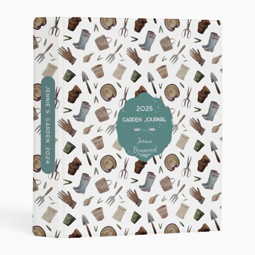personalized garden journal binder