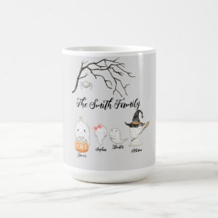 Personalized Watercolor Ghost Family Halloween Mug